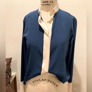 Chloe Silk Blouse Ocean Blue Size:34 Excellent Condition